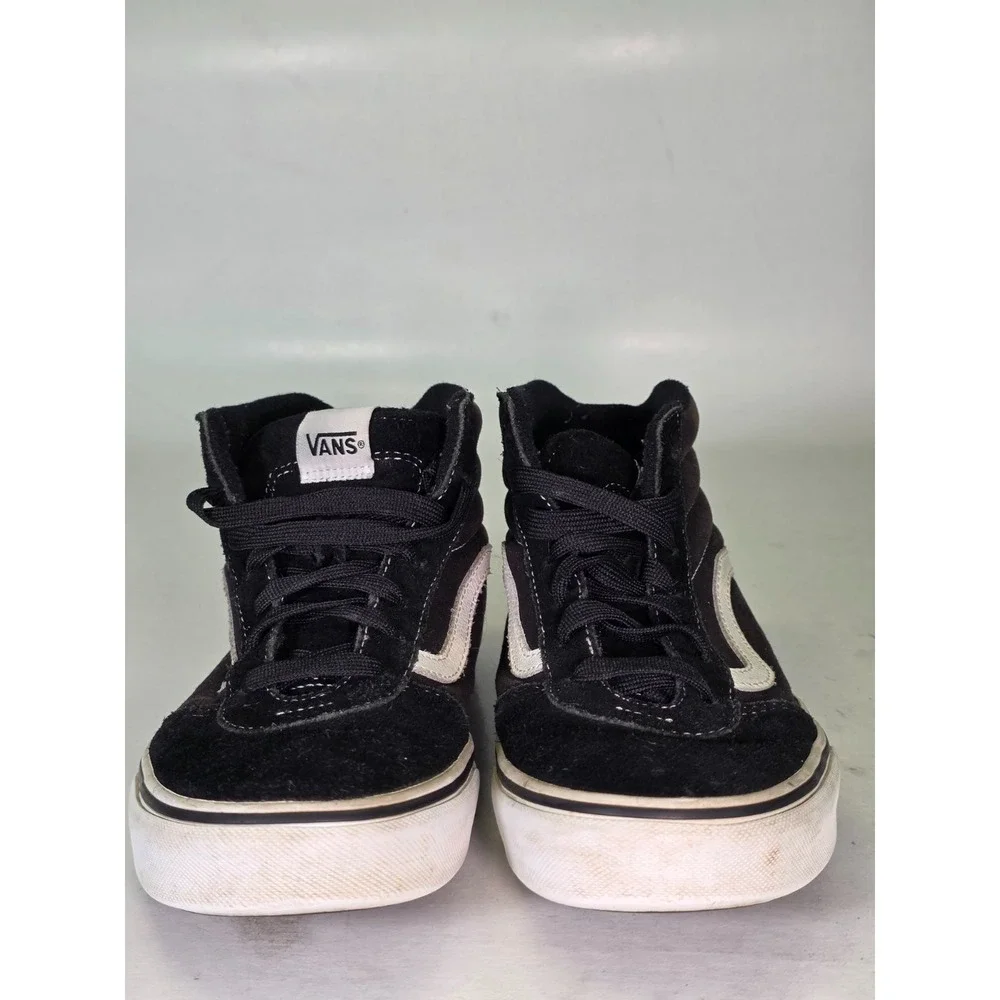 Vans‎ Sk8 Hi Youth Sneakers Size 6 Black White Skate Lace Up High Top Shoes